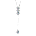 2CT Moissanite Long Bezel Round Cut Necklace