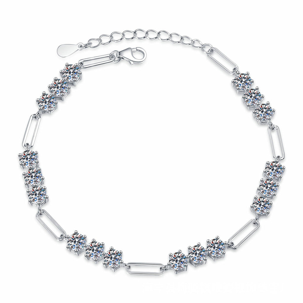 5.4CT Chain Link Bracelet Moissanite Bracelet