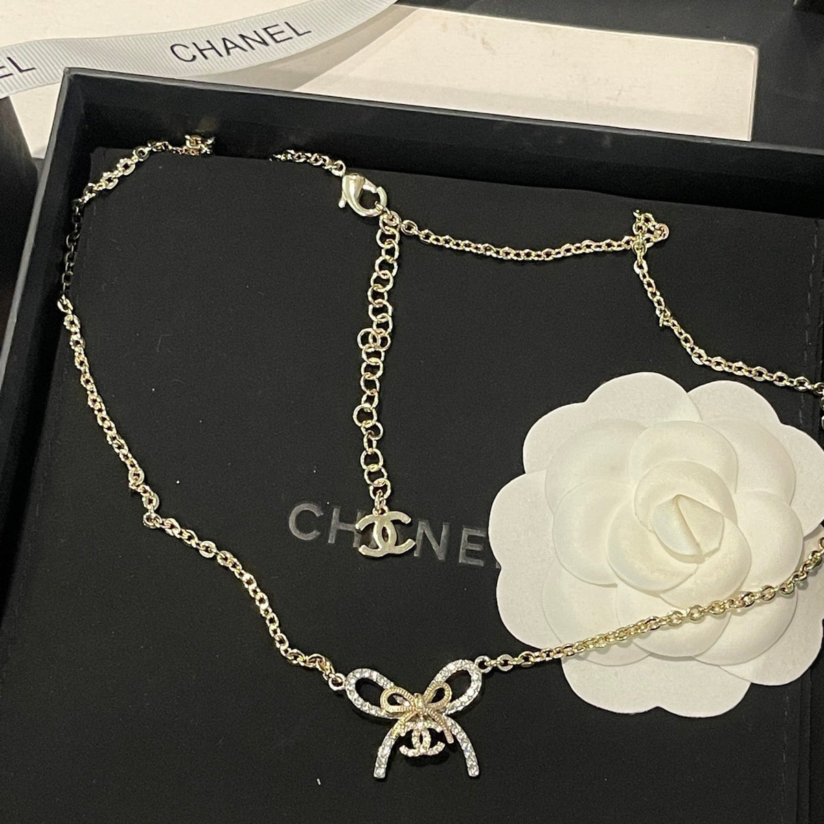Chanel Double Knot Necklace Bracelet Earrings