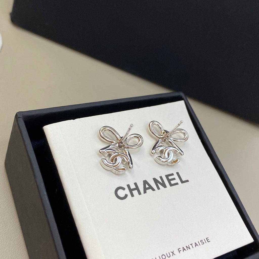 Chanel Bowknot Diamond Earrings