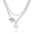 Tiffany Return to Tiffany Wrap Necklace in Silver with Pearls and a Diamond, Small