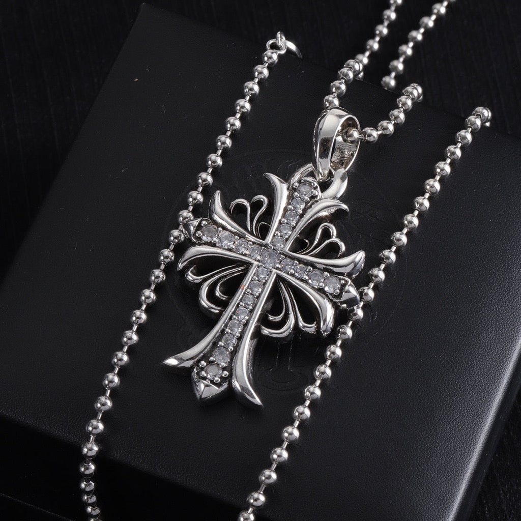Chrome Hearts Diamond Pendant Necklace