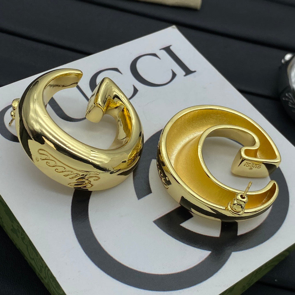 Gucci G Shape Hoop Earrings