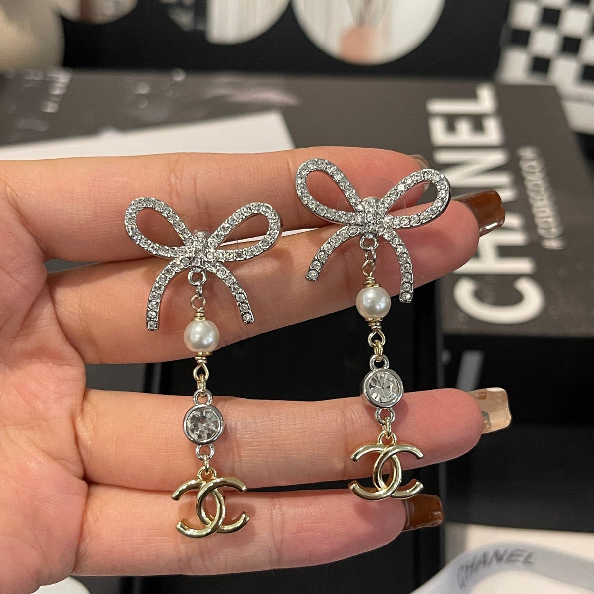 Chanel Double Knot Necklace Bracelet Earrings