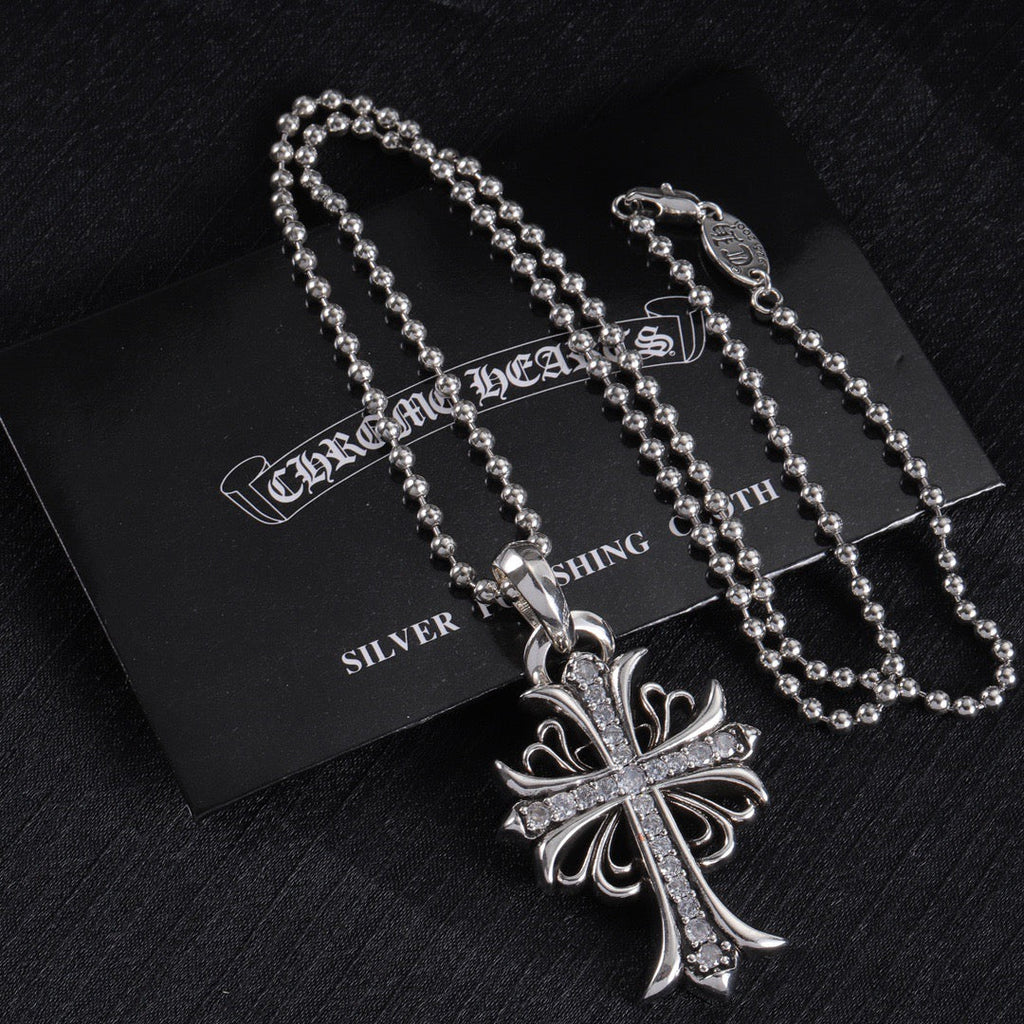 Chrome Hearts Diamond Pendant Necklace