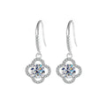 Moissanite Four Leaf Clove Earrings