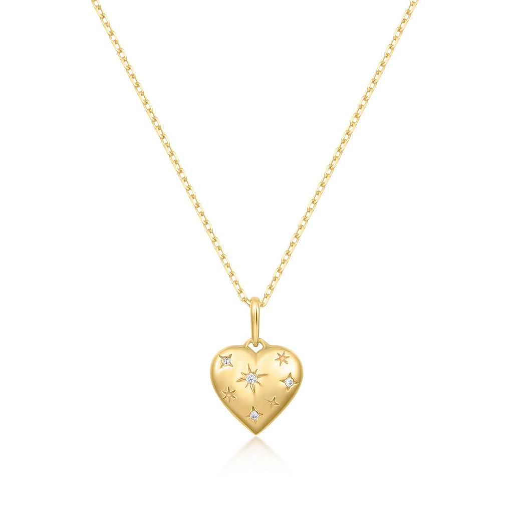 Heart Pendant Star Necklace