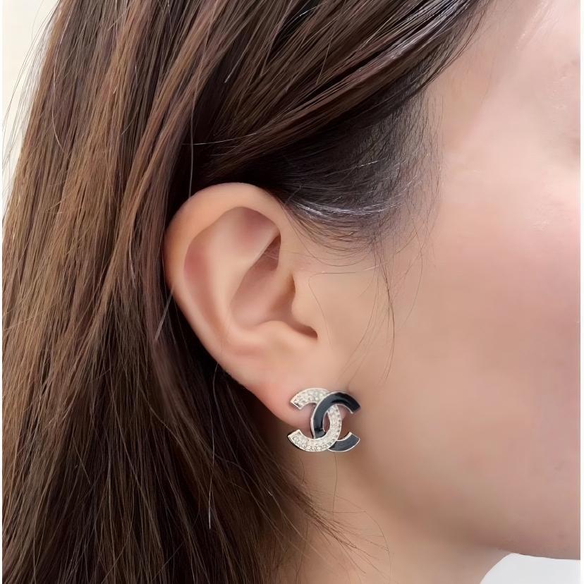 Chanel Black Earrings