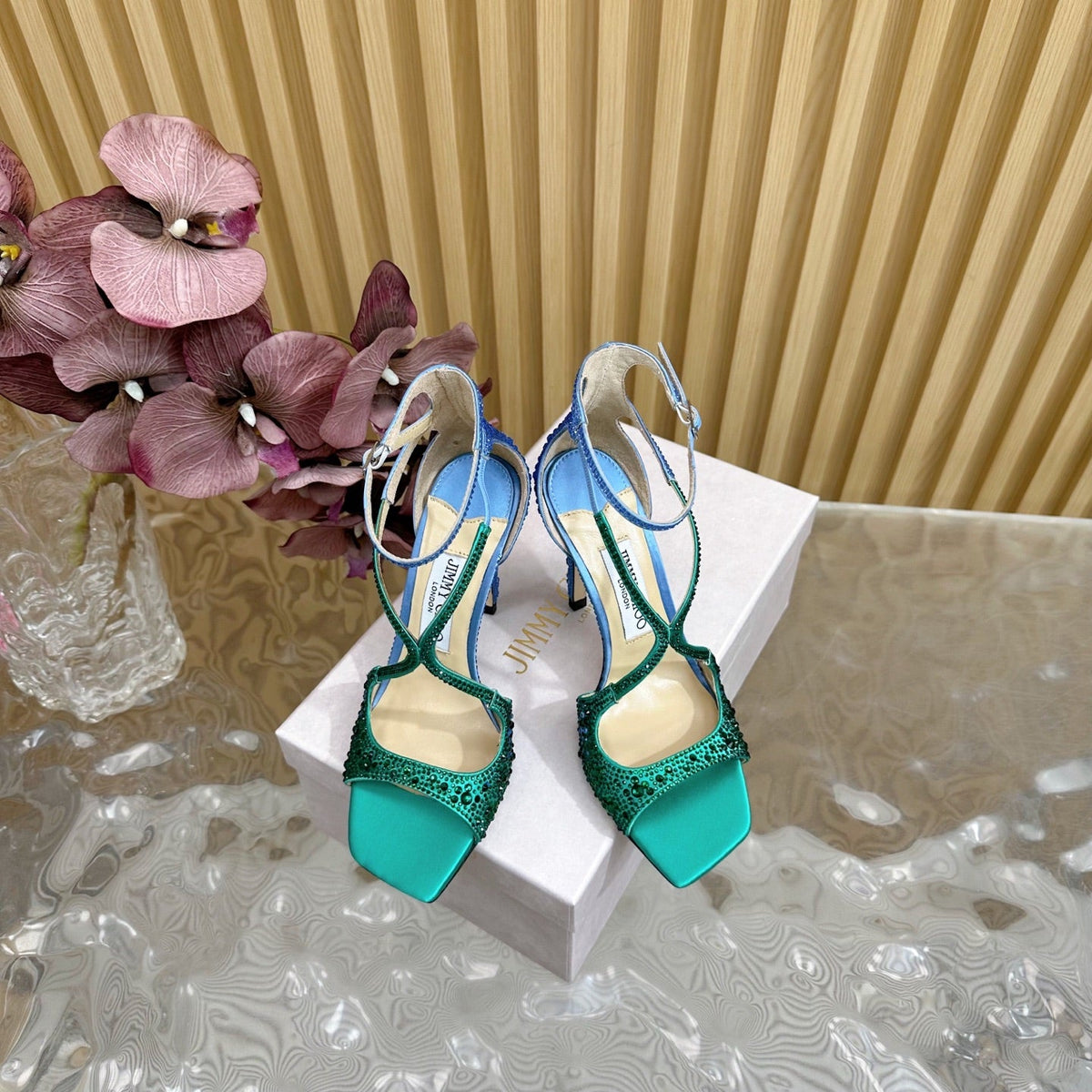 Jimmy Choo Sparkling Sandal High Heel